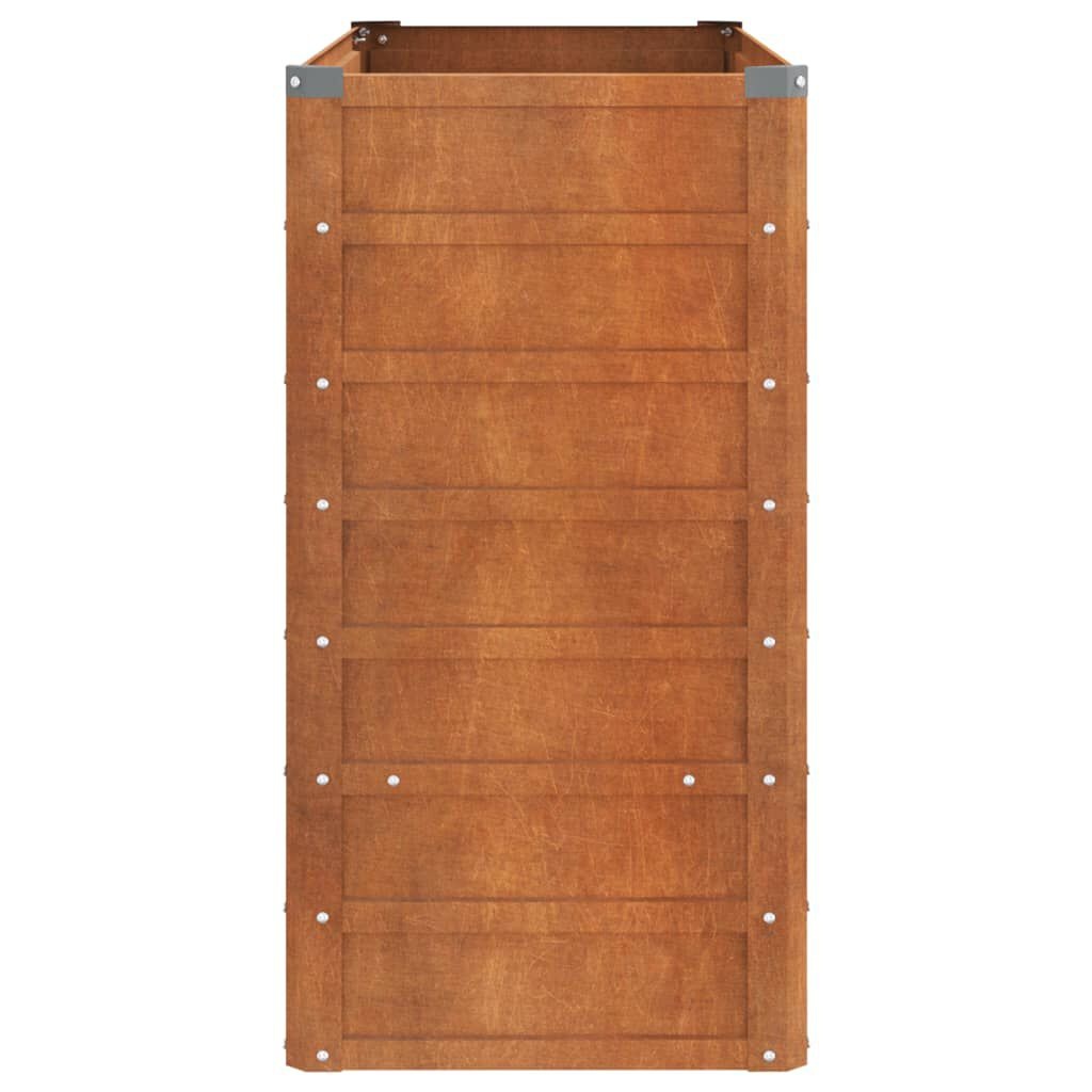 VidaXL Verhoogde Plantenbak Cortenstaal 100x40x77cm - Roestlook!