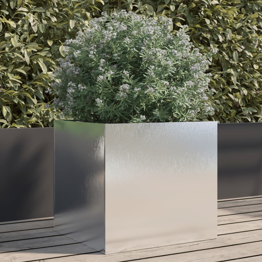 VidaXL Plantenbak RVS 42cm Zilver - 35% Korting!