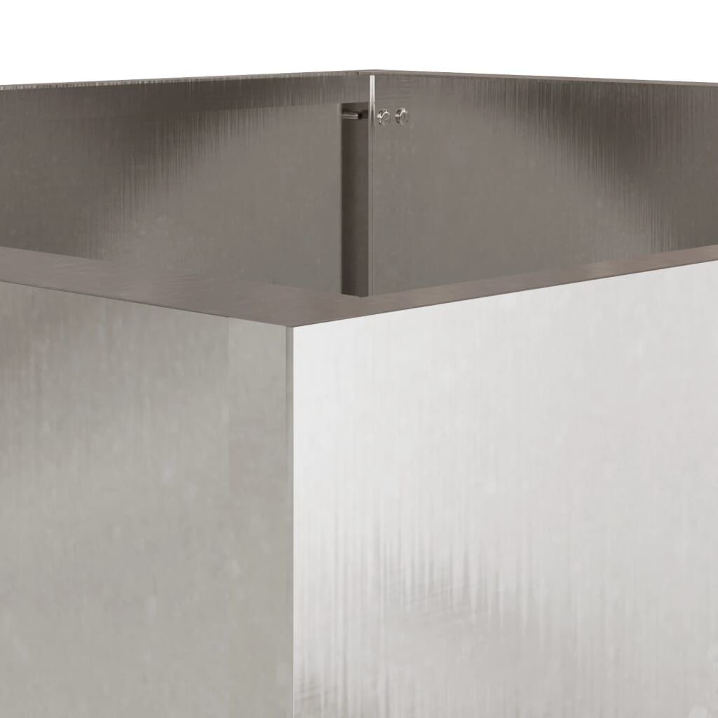 VidaXL Plantenbak RVS 42cm Zilver - 35% Korting!