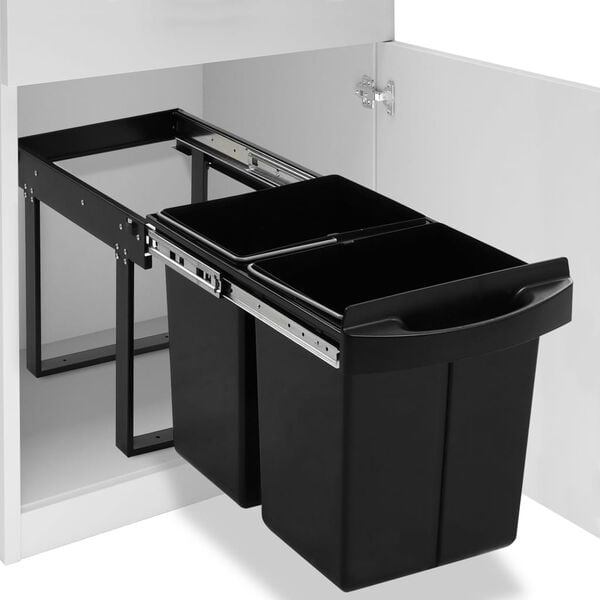vidaXL Inbouw Prullenbak 48L Soft-Close -35%