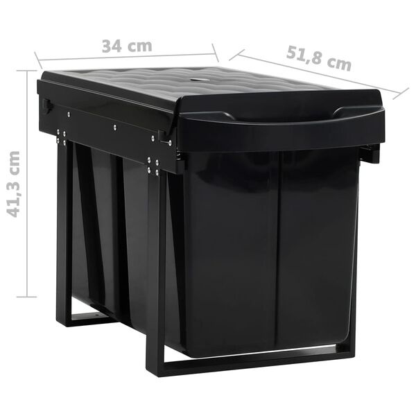 vidaXL Inbouw Prullenbak 48L Soft-Close -35%