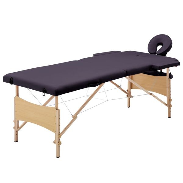 VidaXL Massagetafel Inklapbaar Paars -35%! Zo Goed Als Nieuw!