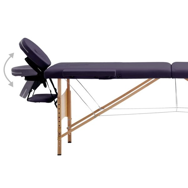 VidaXL Massagetafel Inklapbaar Paars -35%! Zo Goed Als Nieuw!