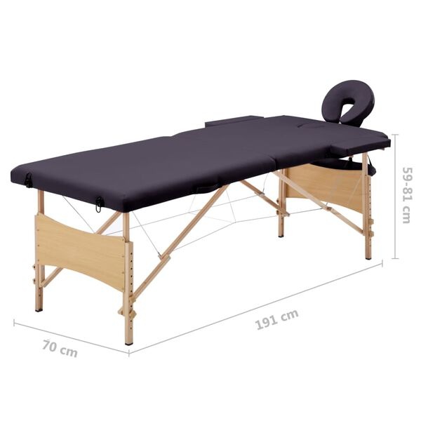 VidaXL Massagetafel Inklapbaar Paars -35%! Zo Goed Als Nieuw!