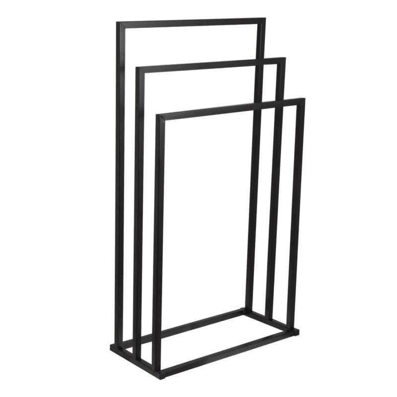 Badkamerhanger handdoekenrek 3 armen zwart