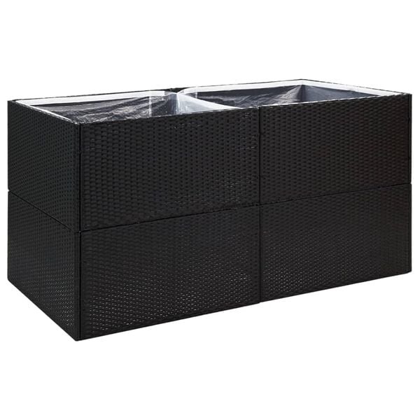 vidaXL Plantenbak 157cm Zwart - 35% Korting!
