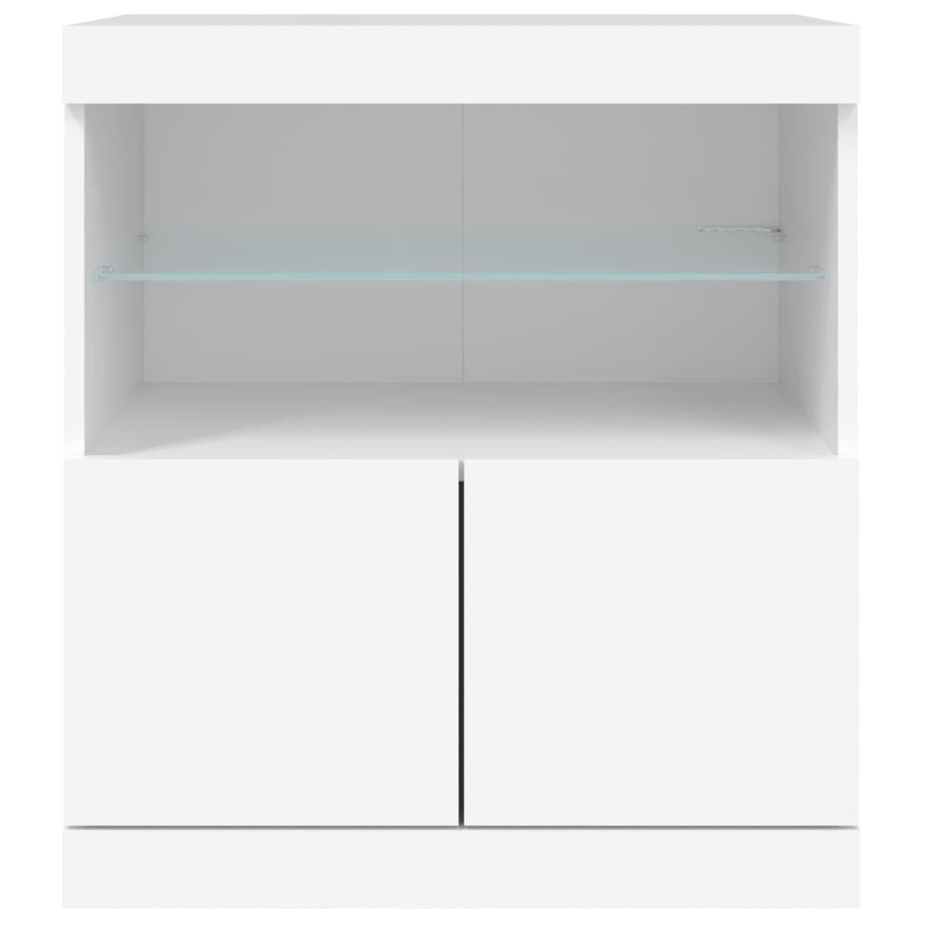 vidaXL Dressoir met LED-verlichting 60x37x67 cm wit