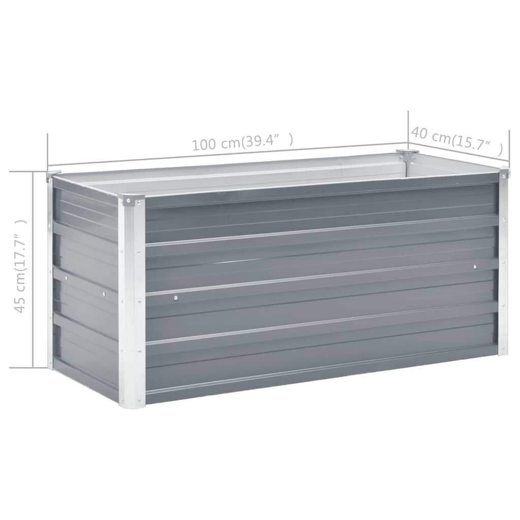 VidaXL Verhoogde Plantenbak 100x40x45cm Grijs - 35% Korting!