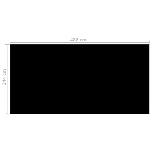 Zwembadhoes 488x244 cm - Zwart PE - BESPAAR 35%!