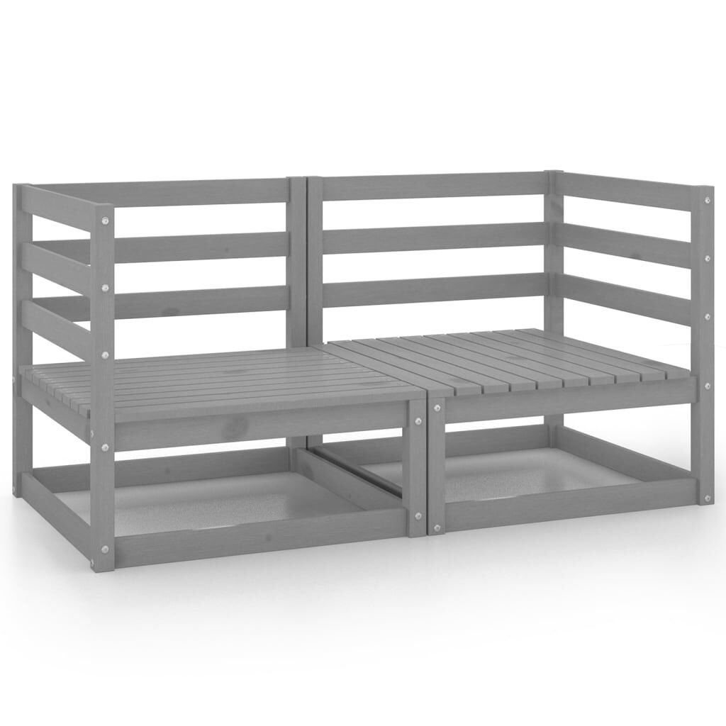 vidaXL Tuinbank Grijs Grenenhout - 60% Korting!