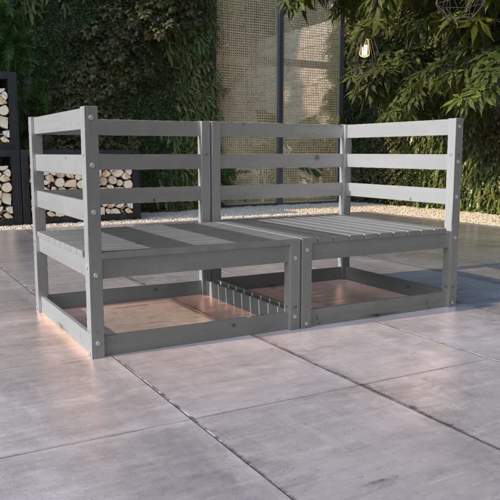vidaXL Tuinbank Grijs Grenenhout - 60% Korting!
