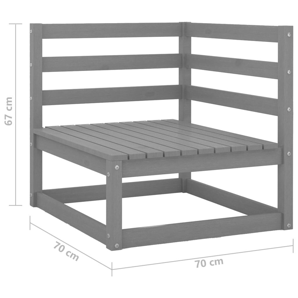 vidaXL Tuinbank Grijs Grenenhout - 60% Korting!