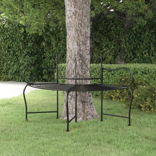 vidaXL Boombank Zwart Staal 150cm - 35% Korting!