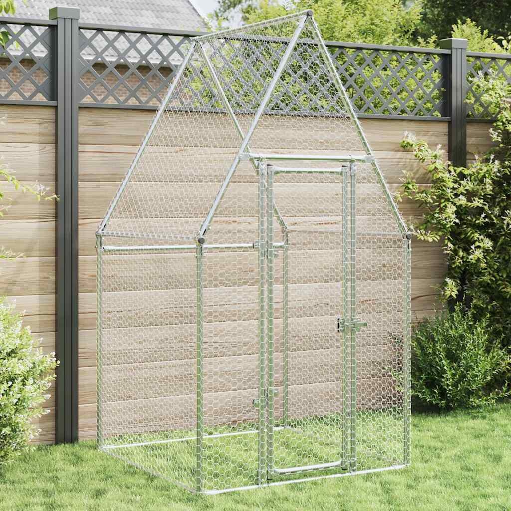 Kippenhok gegalvaniseerd staal 100x100x190cm - 60% Korting!