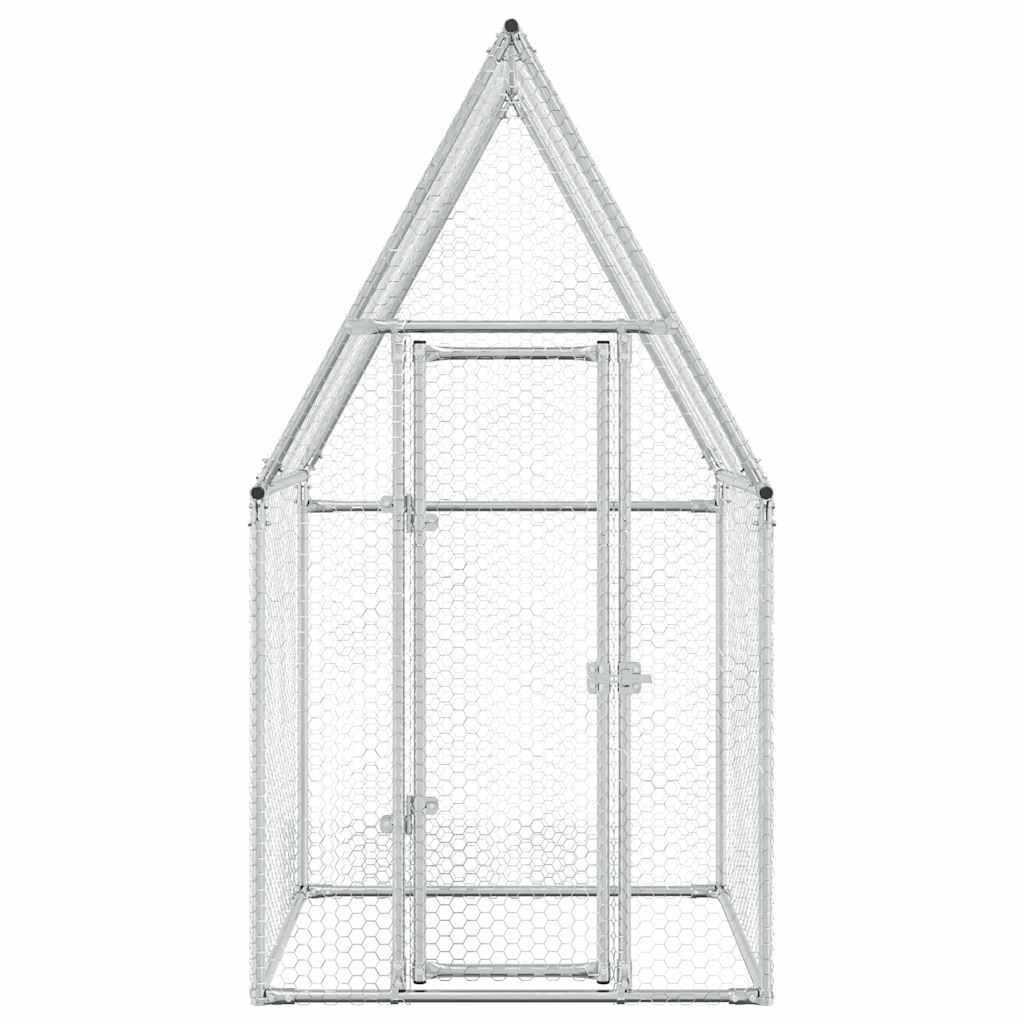 Kippenhok gegalvaniseerd staal 100x100x190cm - 60% Korting!