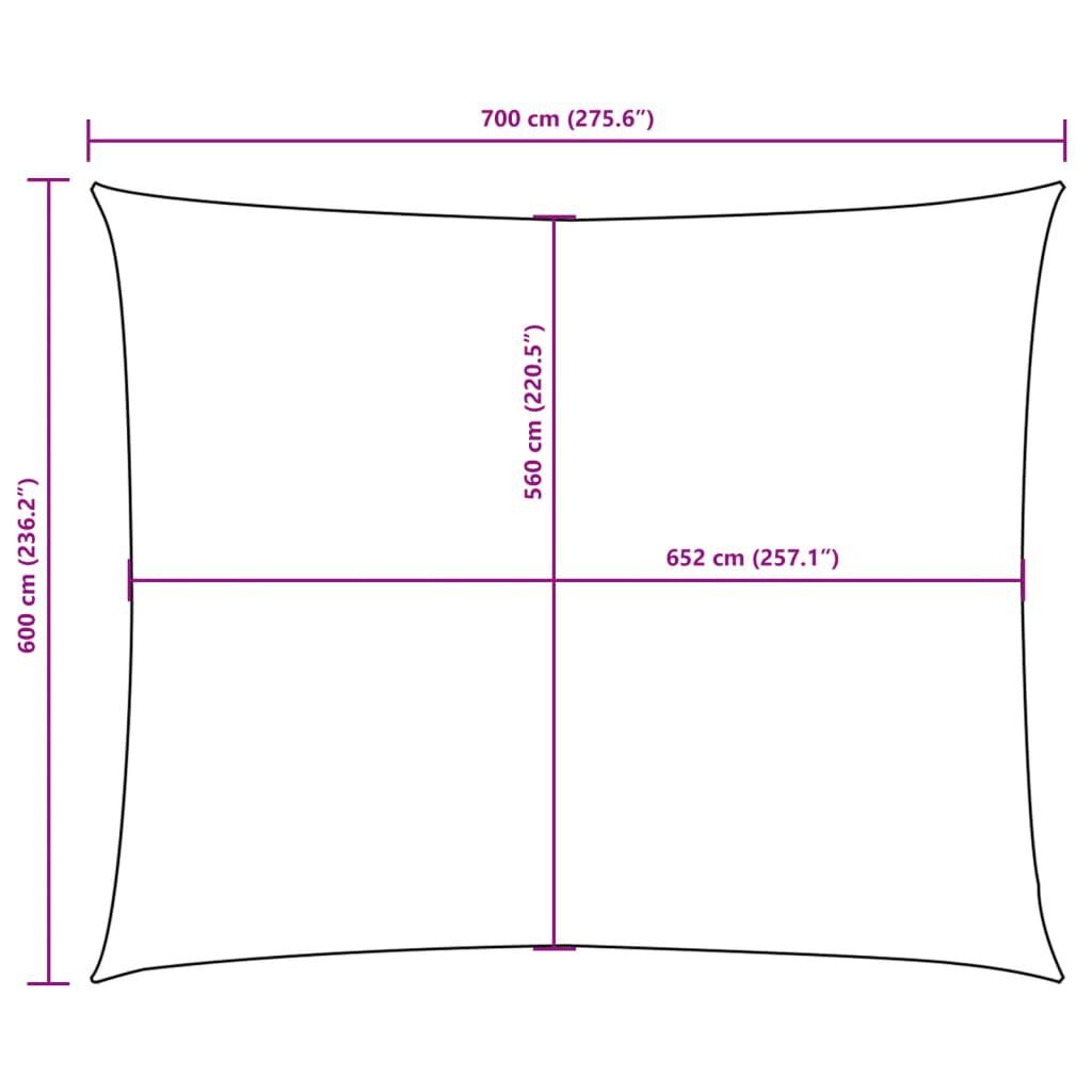 Zonnescherm Rechthoek 6x7m Antraciet - 35% Korting!