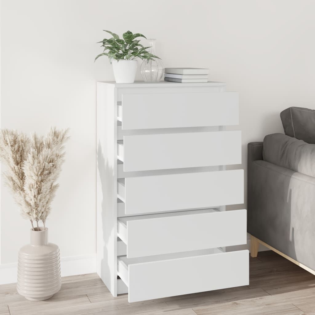 vidaXL Ladekast Wit 60x36x103cm - Retourmodel - 50% Korting!