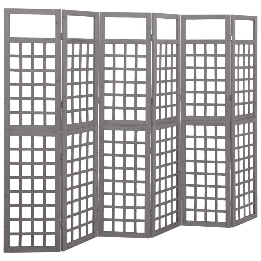 VidaXL Kamerscherm/Trellis Grijs 242,5x180cm - 35% Korting!
