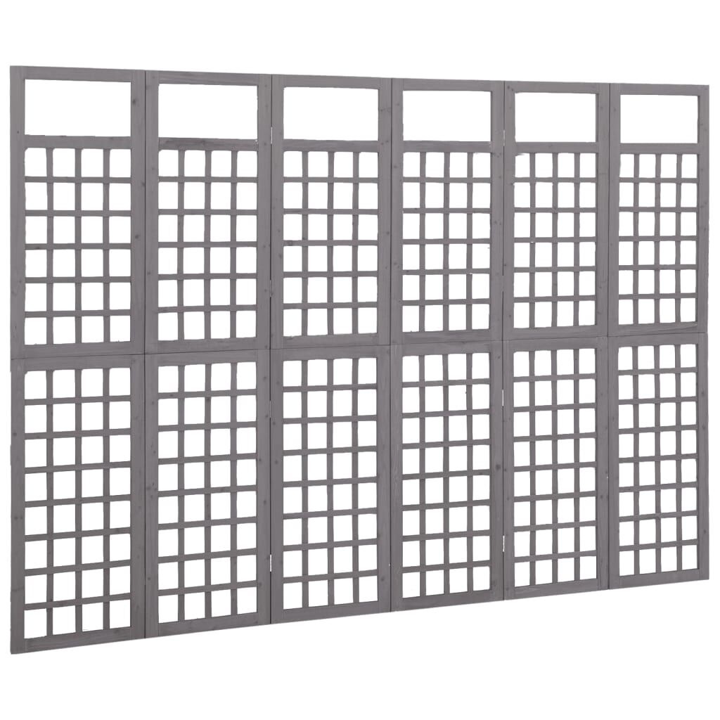 VidaXL Kamerscherm/Trellis Grijs 242,5x180cm - 35% Korting!