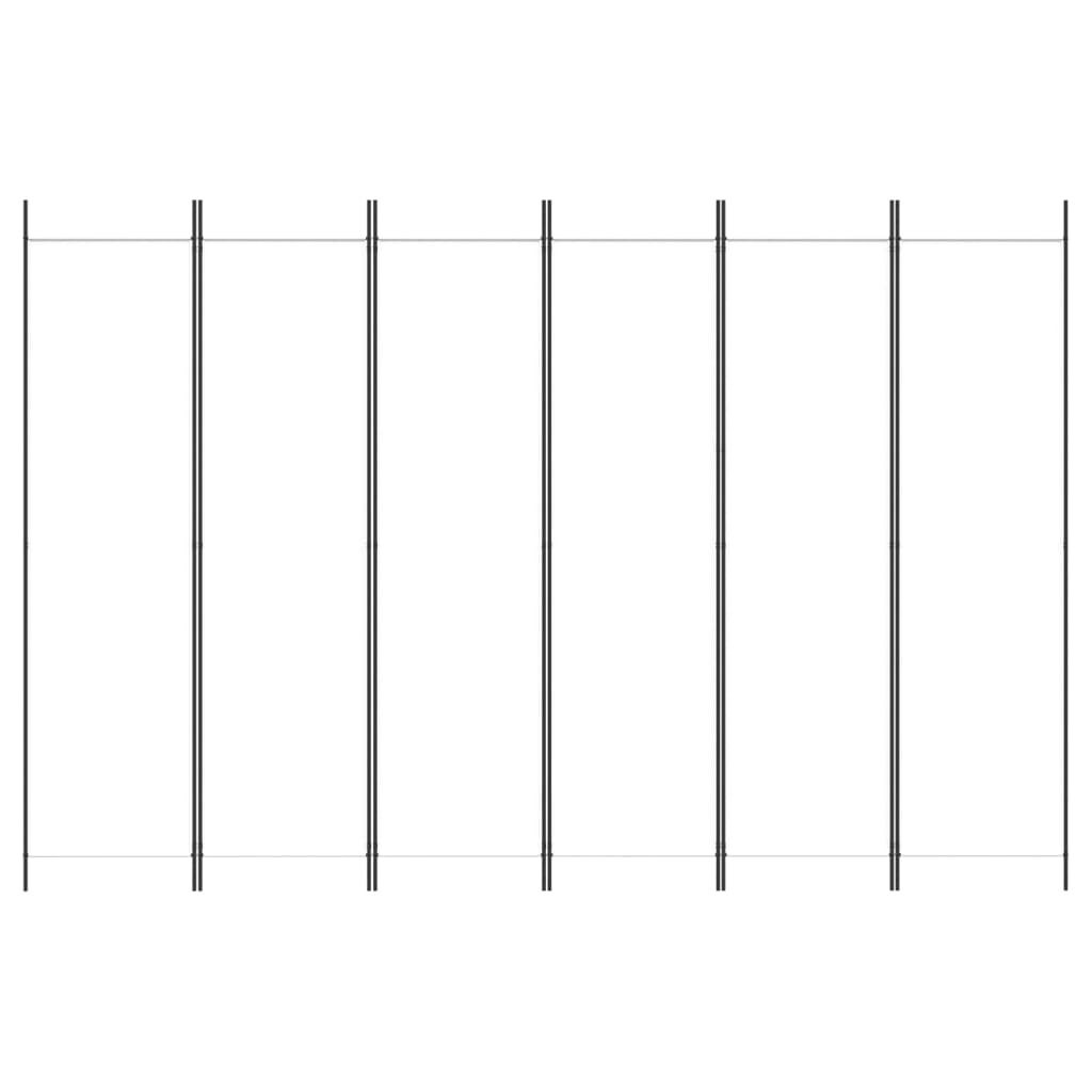 Kamerscherm 6 Panel Wit 300x200cm - 35% Korting!