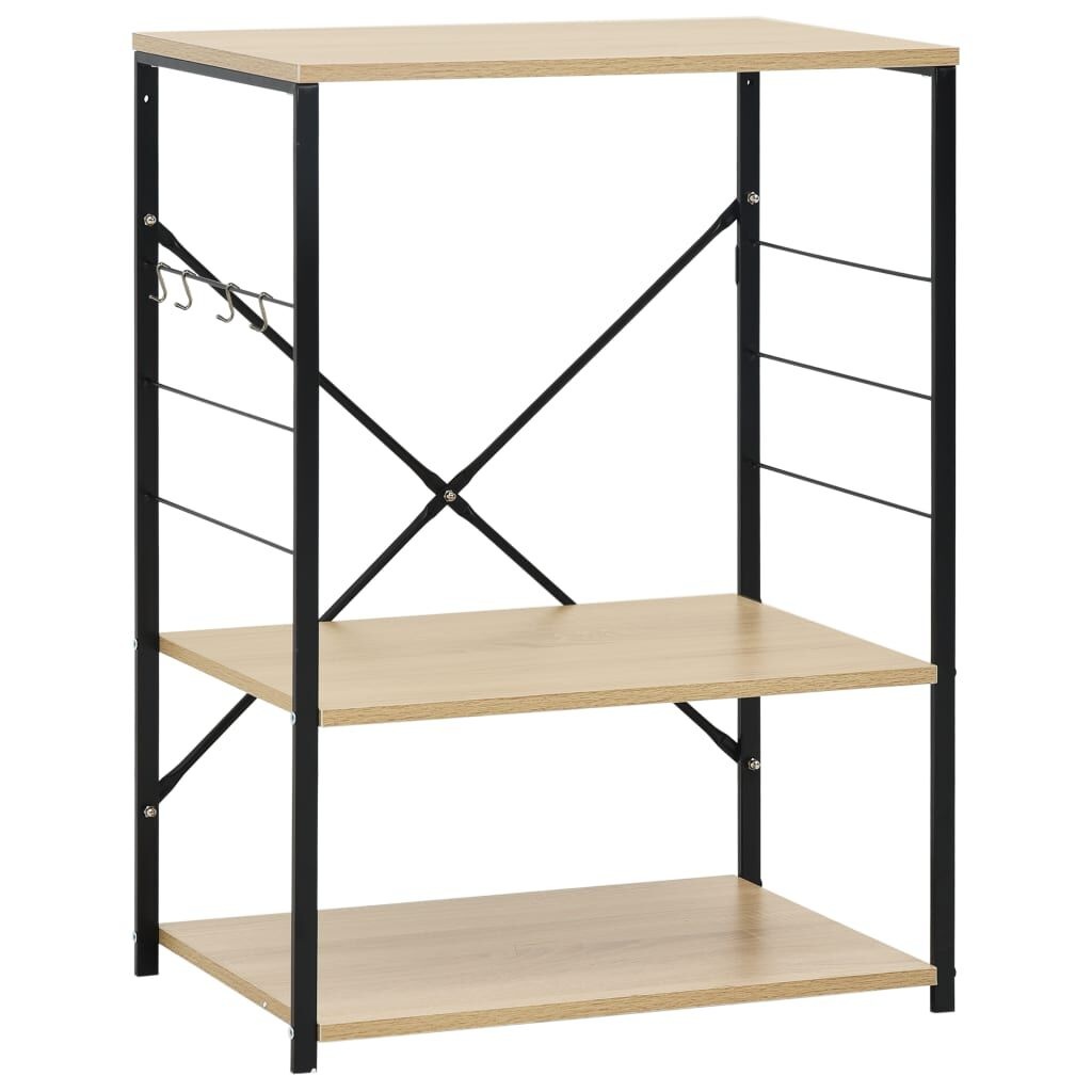 vidaXL Magnetronkast Zwart/Eiken - 60% Korting!