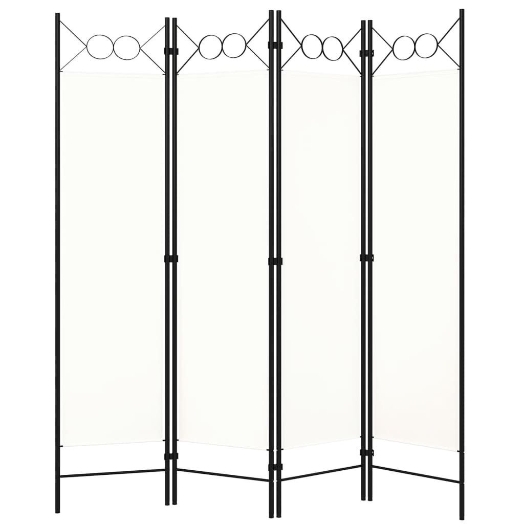 Kamerscherm 4 Panelen Wit 160x180cm - 35% Korting!