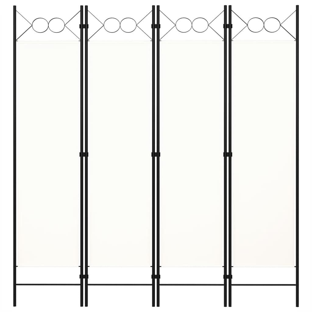 Kamerscherm 4 Panelen Wit 160x180cm - 35% Korting!