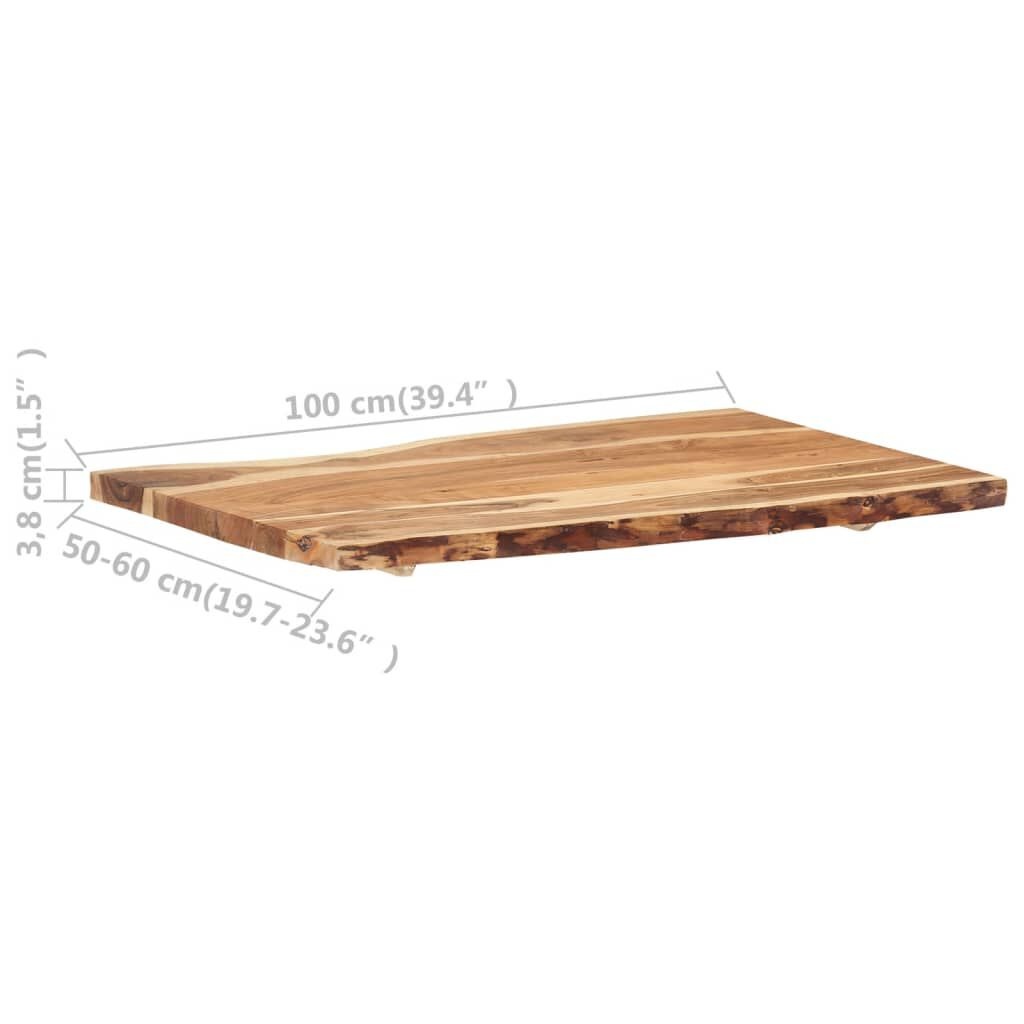 Acacia Tafelblad 100cm - Natuurlijke Rand - 35% Korting!