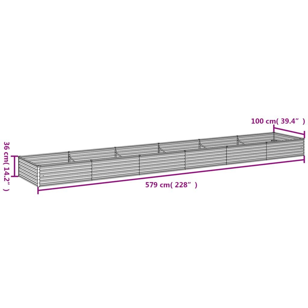 vidaXL Cortenstaal Plantenbak 579cm - 35% Korting!