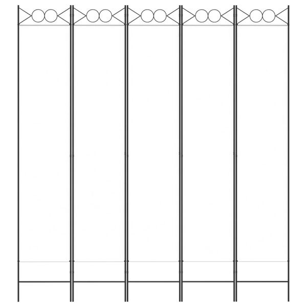 Kamerscherm 5 Panelen Wit 200x220cm - 35% Korting!