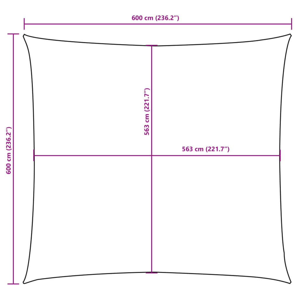 VidaXL Zonnescherm Vierkant 6x6m Donkergroen - 35% Korting!