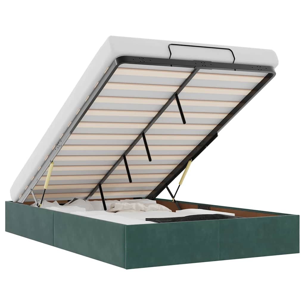 vidaXL Bedframe 120x200 Groen -60%! Ruime Opbergruimte