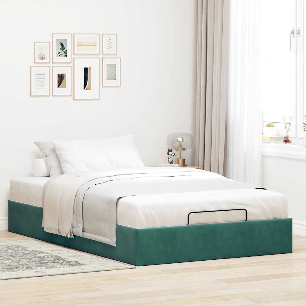 vidaXL Bedframe 120x200 Groen -60%! Ruime Opbergruimte