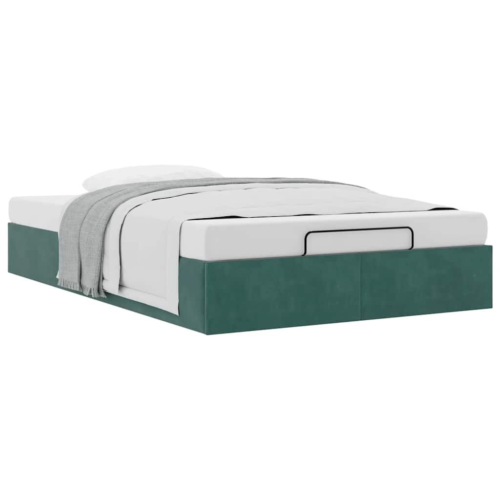 vidaXL Bedframe 120x200 Groen -60%! Ruime Opbergruimte