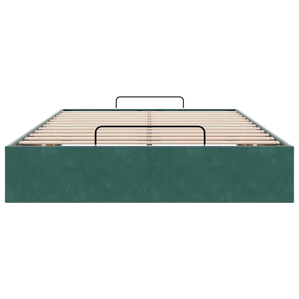 vidaXL Bedframe 120x200 Groen -60%! Ruime Opbergruimte