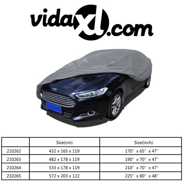Autohoes XL Grijs - vidaXL - 35% Korting!