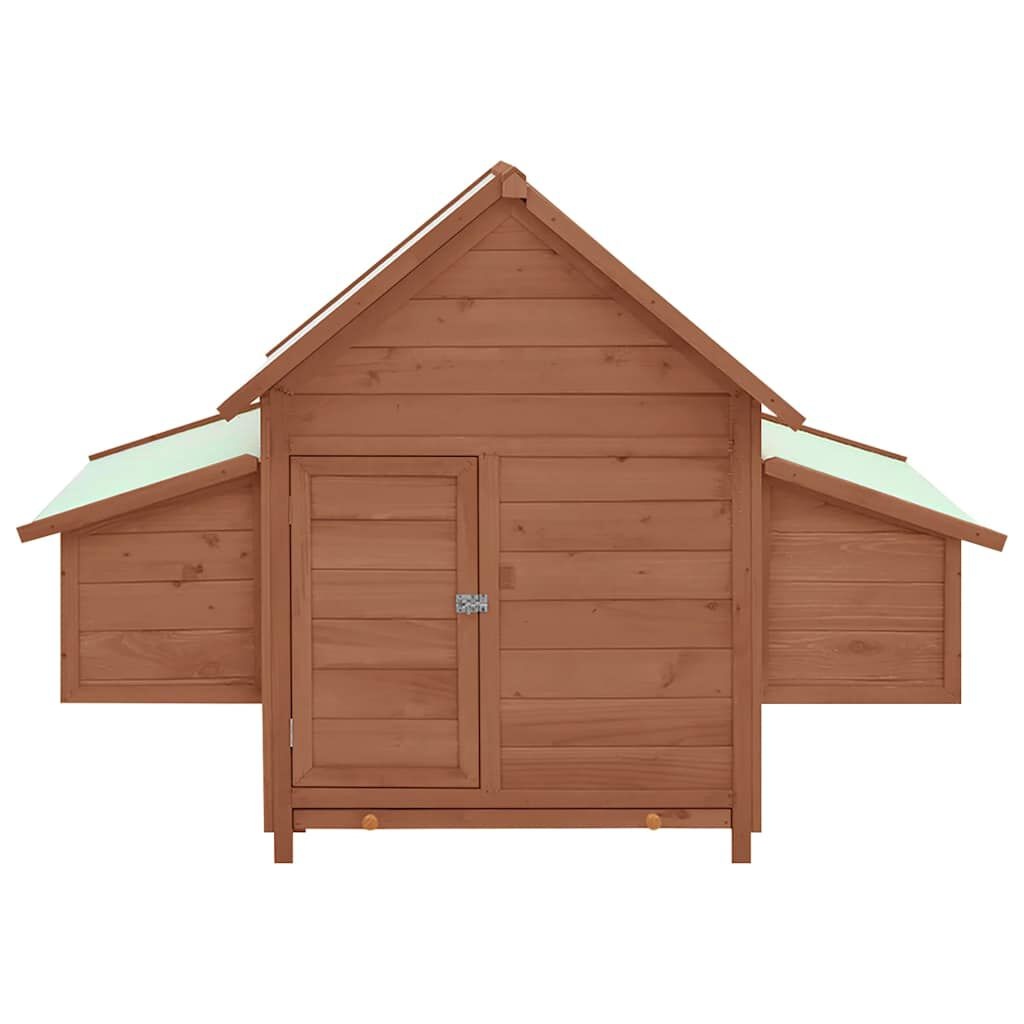 Kippenhok Vurenhout 150cm - Mokka/Wit - 55% Korting!