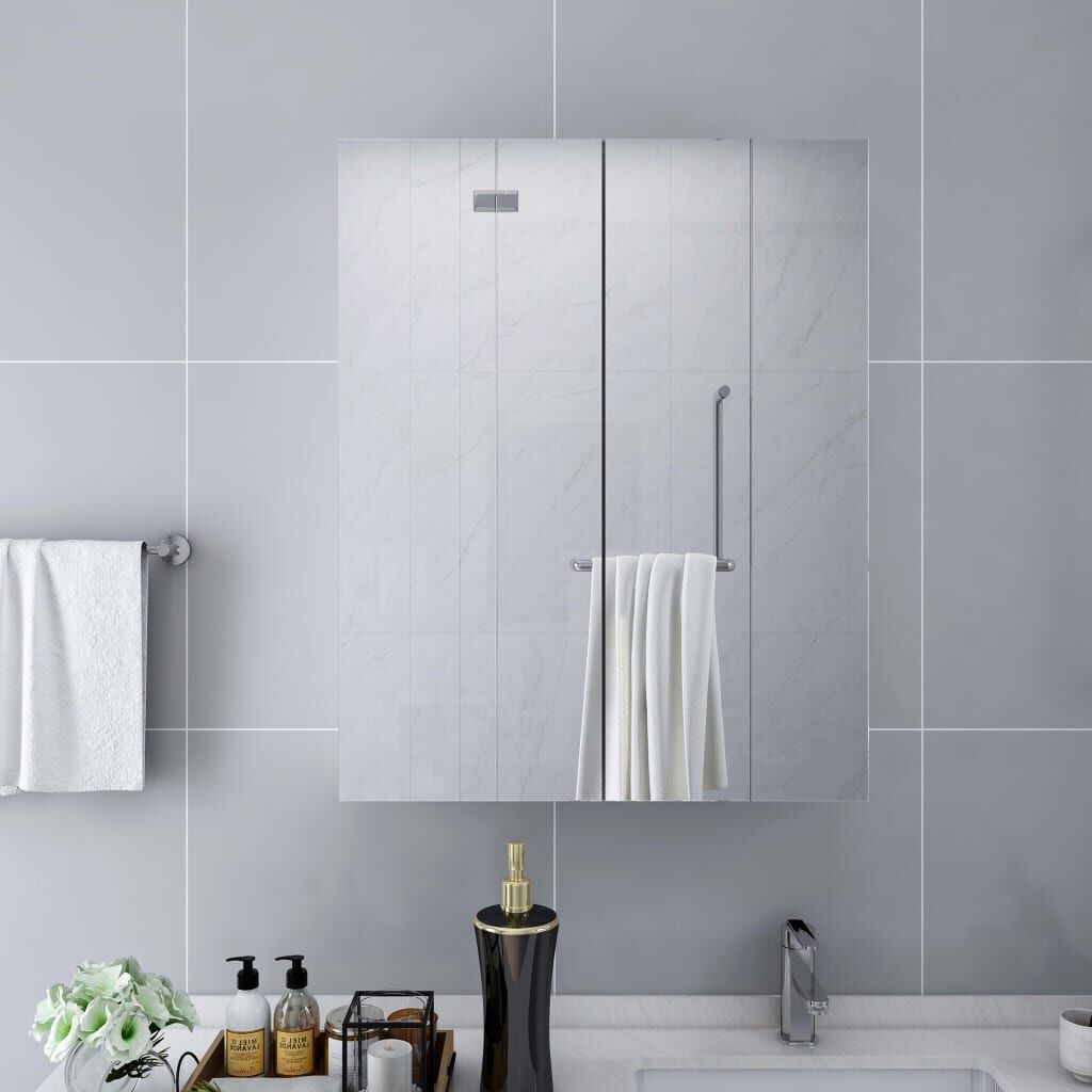 vidaXL Spiegelkast Badkamer Wit 60cm - 35% Korting!