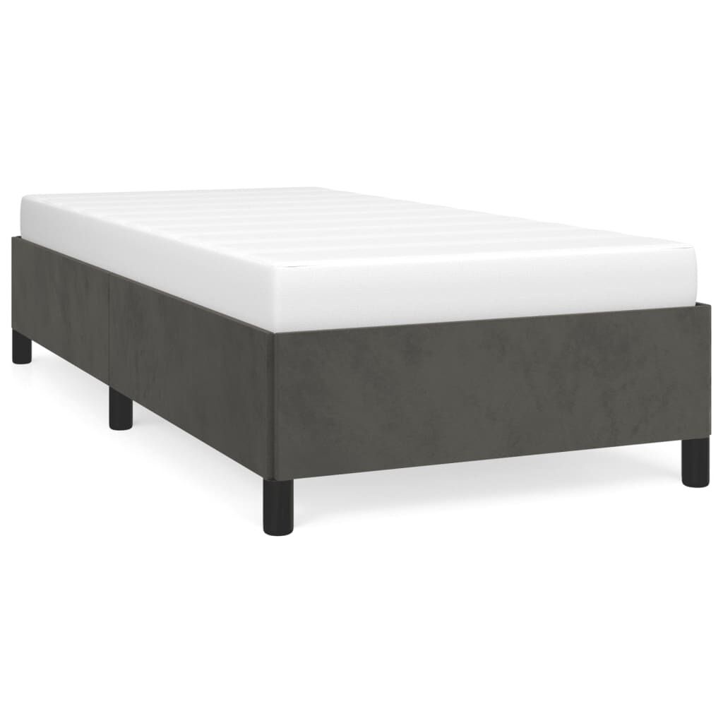 vidaXL Bedframe zonder matras 90x190 cm fluweel donkergrijs