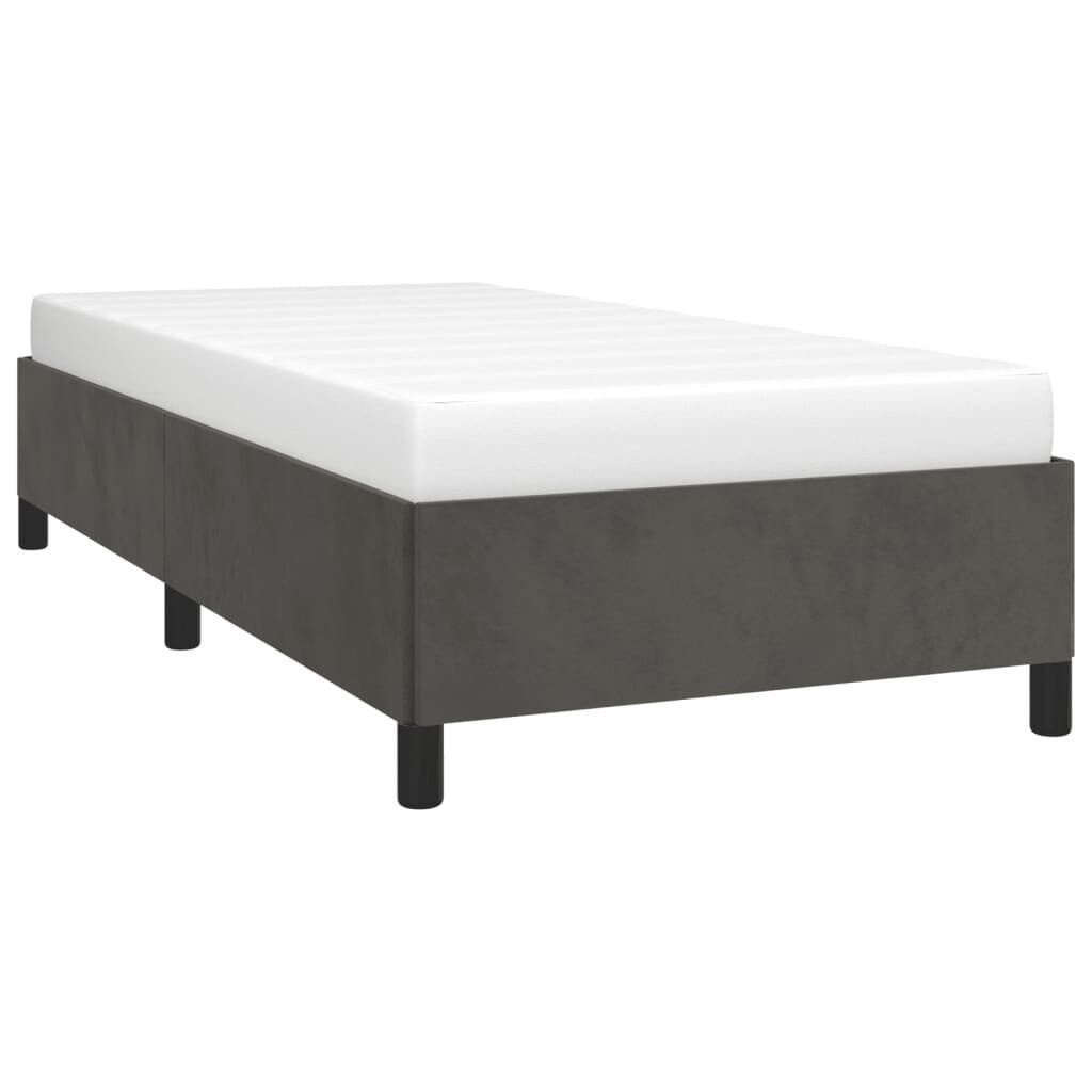 vidaXL Bedframe zonder matras 90x190 cm fluweel donkergrijs