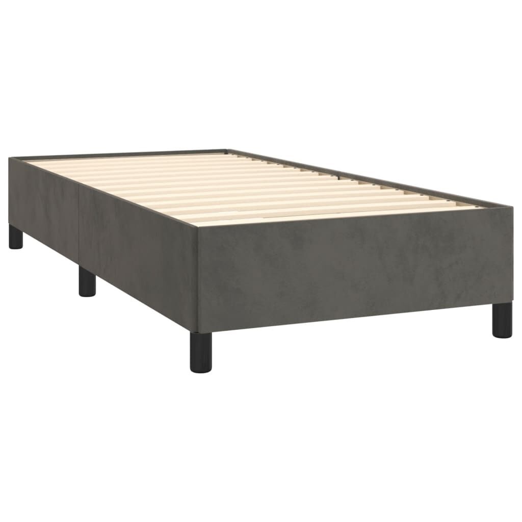 vidaXL Bedframe zonder matras 90x190 cm fluweel donkergrijs