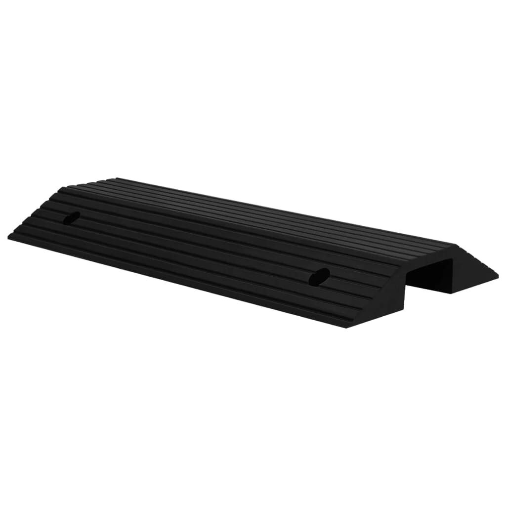 vidaXL Drempelbrug Rubber 80x40x8cm Zwart - Retourdeal!