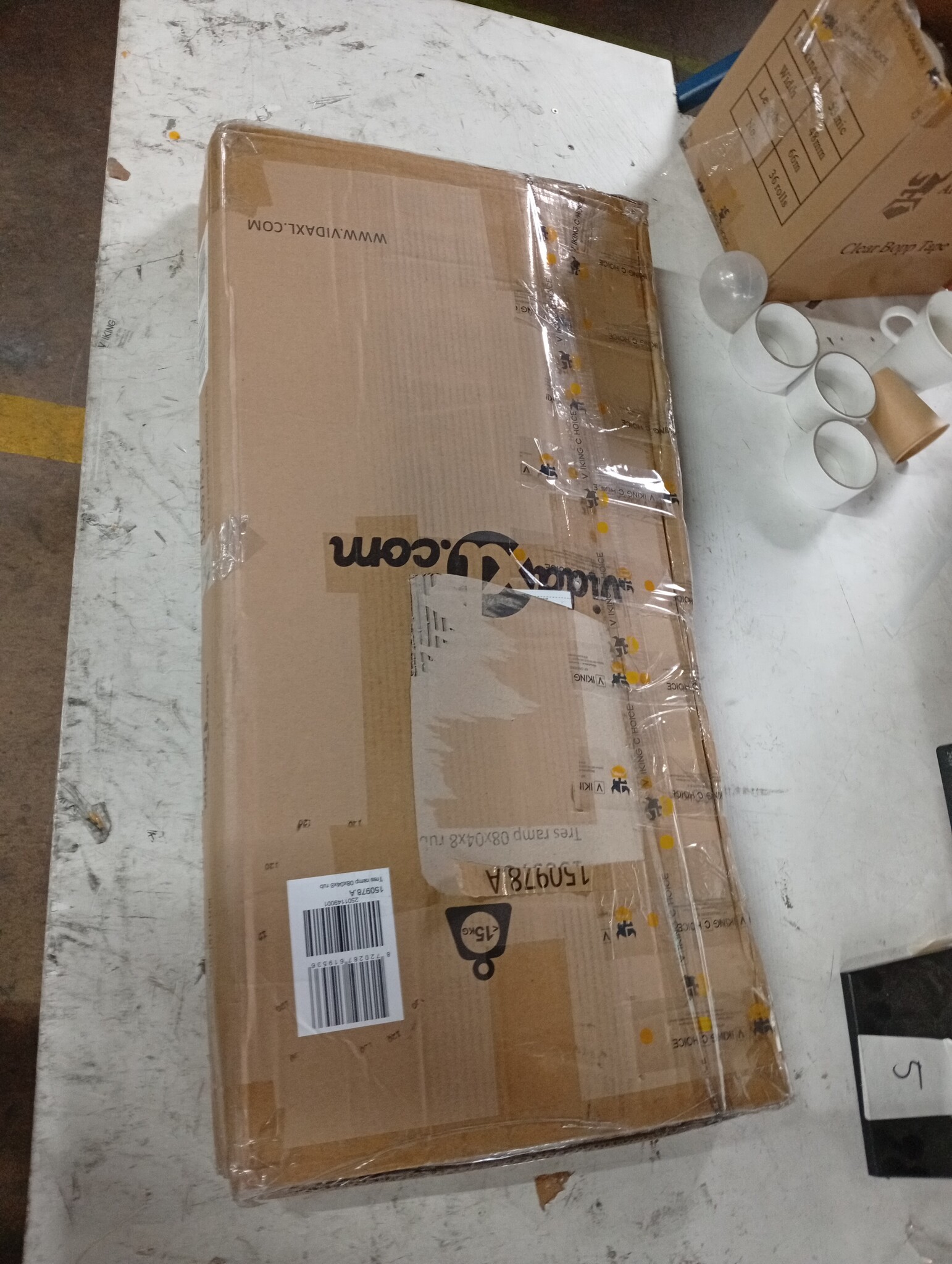 vidaXL Drempelbrug Rubber 80x40x8cm Zwart - Retourdeal!
