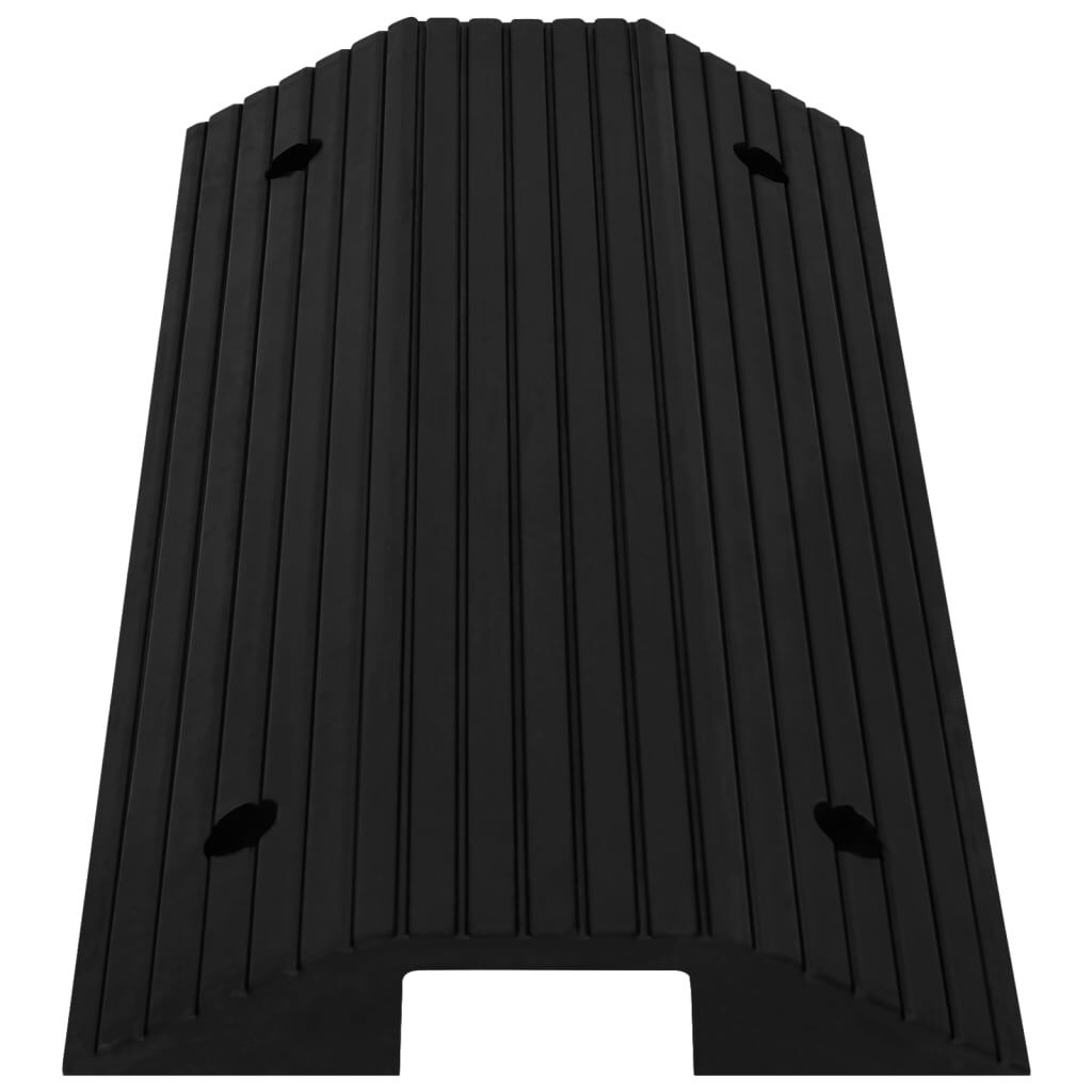 vidaXL Drempelbrug Rubber 80x40x8cm Zwart - Retourdeal!