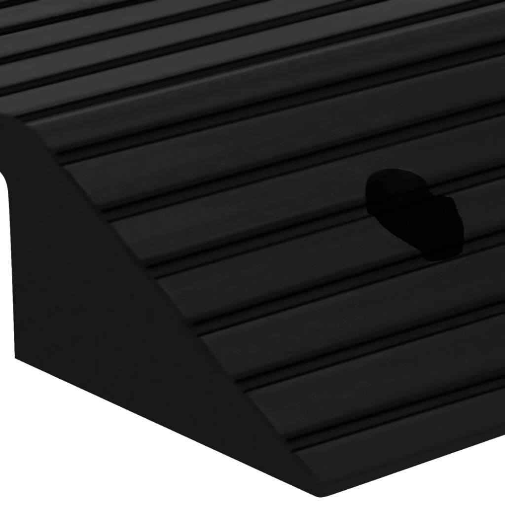 vidaXL Drempelbrug Rubber 80x40x8cm Zwart - Retourdeal!