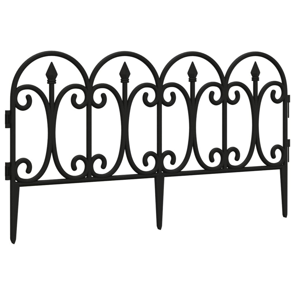 Gazonranden Set (17 stuks, 10m) - Zwart - 35% Korting!
