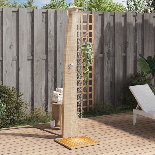 vidaXL Buitendouche Rattan Beige - 50% Korting! (Lichte Schade)