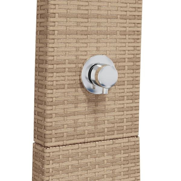 vidaXL Buitendouche Rattan Beige - 50% Korting! (Lichte Schade)