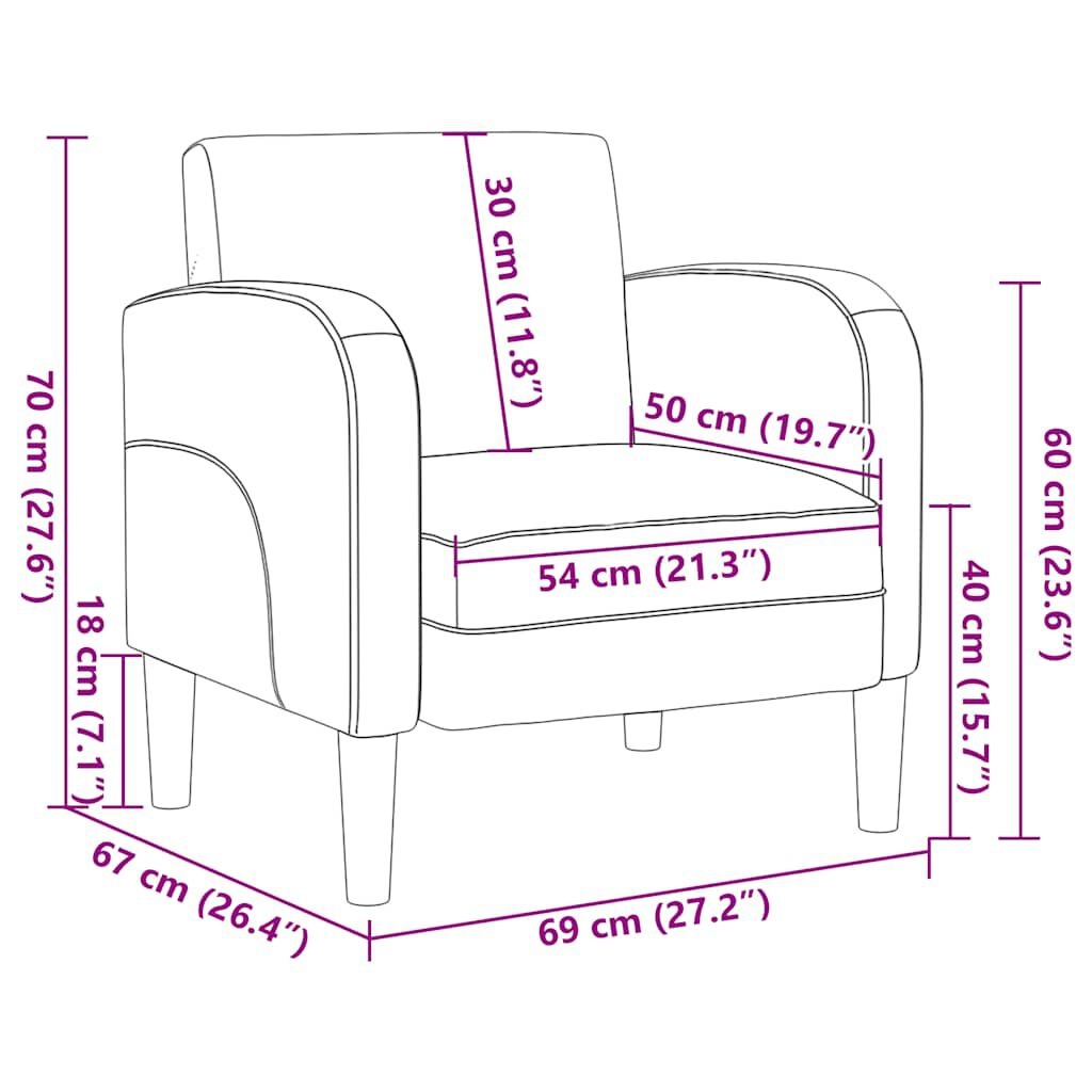VidaXL Fauteuil Grijs Kunstleer -35%! Krasje, Topdeal!