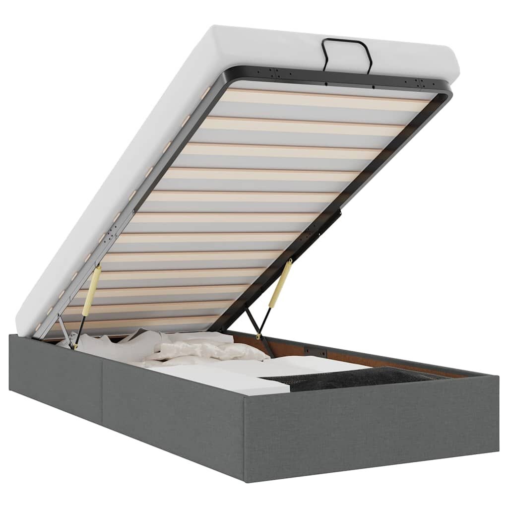 VidaXL Bedframe 100x200 cm Donkergrijs - Retourdeal!